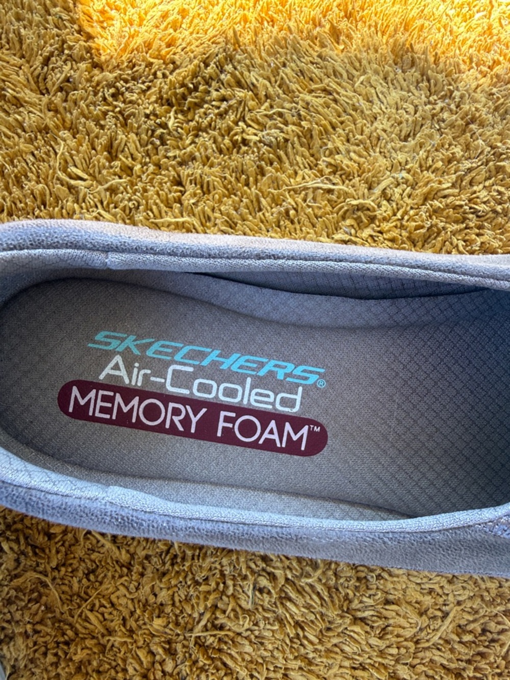 Skechers Light Gray Slip-On with Memory Foam Insole